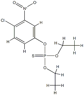 (4-chloro-3-nitro-phenoxy)-diethoxy-sulfanylidene-phosphorane Struktur