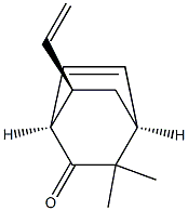 Bicyclo[2.2.2]oct-5-en-2-one, 7-ethenyl-3,3-dimethyl-, (1R,4R,7S)-rel- (9CI) Struktur