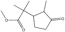 Cyclopentaneacetic acid, -alpha-,-alpha-,2-trimethyl-3-oxo-, methyl ester (9CI) Struktur