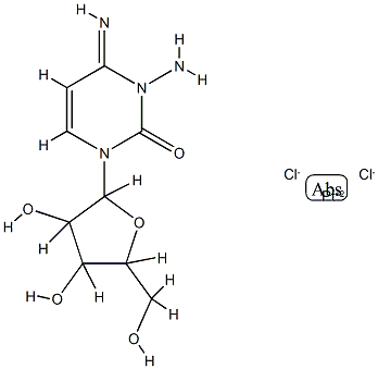 Platinum, (3-amino-1-beta-D-arabinofuranosyl-3,4-dihydro-4-imino-2(1H) -pyrimidinone-N(sup N(sup 3)),N(sup 4))dichloro-, (SP-4-3)- Struktur