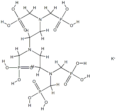 [[(phosphonomethyl)imino]bis[ethylenenitrilobis(methylene)]]tetrakisphosphonic acid, potassium salt Struktur