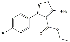 Ethyl-2-amino-4-(4-hydroxyphenyl)thiophene-3-carboxylate Struktur