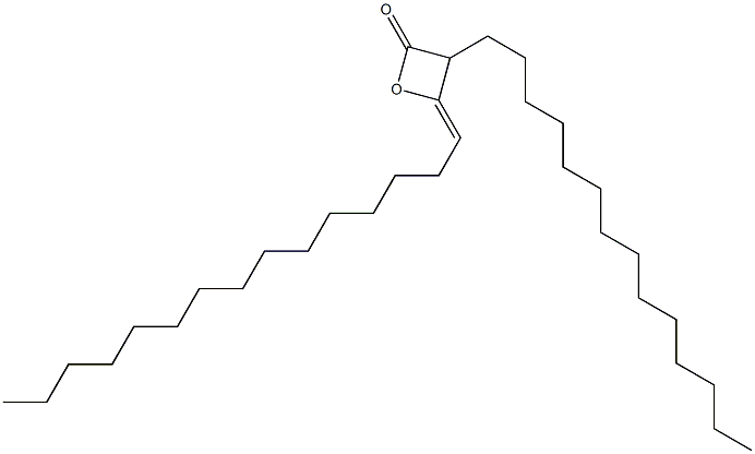 2-Oxetanone, 3-C12-16-alkyl-4-C13-17-alkylidene derivs.  Struktur