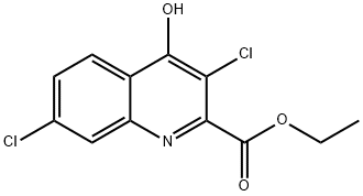 Kynurenic  acid,  3,7-dichloro-,  Et  ester  (5CI) Struktur