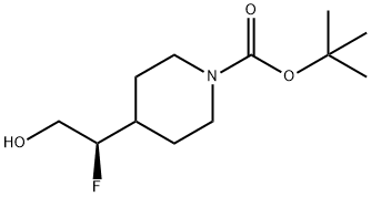 tert-butyl 4-(1-fluoro-2-hydroxyethyl)piperidine-1-carboxylate Struktur