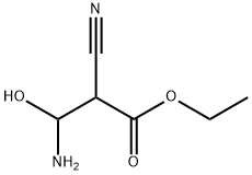 Hydracrylic  acid,  -bta--amino--alpha--cyano-,  ethyl  ester  (4CI) Struktur