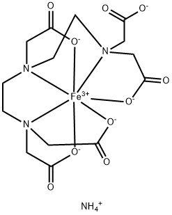 diammonium [N,N-bis[2-[bis(carboxymethyl)amino]ethyl]glycinato(5-)]ferrate(2-)  Struktur