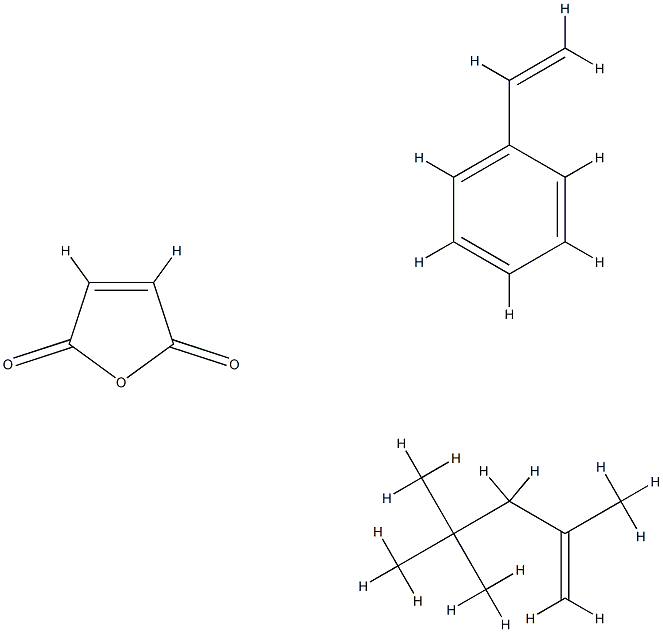 2,5-Furandione, polymer with ethenylbenzene and 2,4,4-trimethyl-1-pentene Struktur