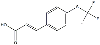 (E)-3-(4-(trifluoromethylthio)phenyl)acrylic acid Struktur