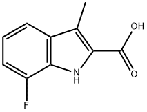 7-fluoro-3-methyl-1H-indole-2-carboxylic acid(SALTDATA: FREE) Struktur