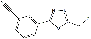 3-[5-(chloromethyl)-1,3,4-oxadiazol-2-yl]benzonitrile Struktur