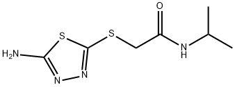 2-[(5-amino-1,3,4-thiadiazol-2-yl)sulfanyl]-N-(propan-2-yl)acetamide Struktur