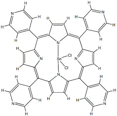 Sn(IV) meso-Tetra (4-Pyridyl) Porphine Dichloride Struktur