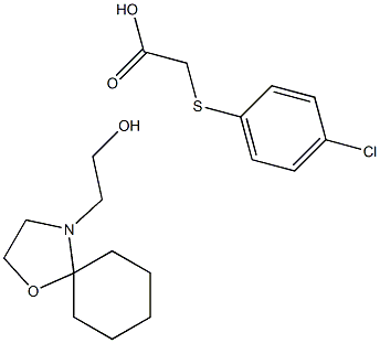 1-Oxo-4-azaspiro(4.5)decane-4-ethanol compd. with ((p-chlorophenyl)thi o)acetic acid (1:1) Struktur