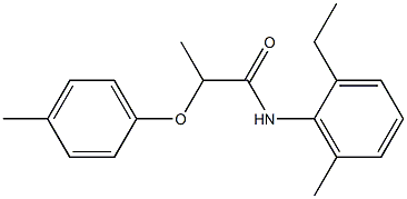 N-(2-ethyl-6-methylphenyl)-2-(4-methylphenoxy)propanamide Struktur