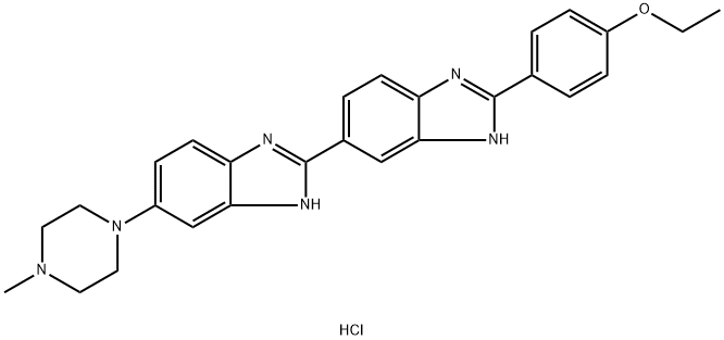 bisBenziMide H 33342 trihydrochloride Struktur