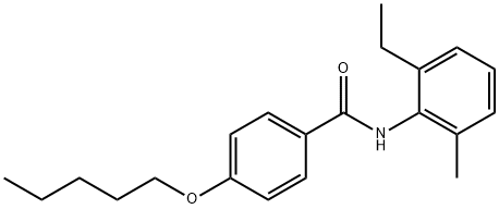 N-(2-ethyl-6-methylphenyl)-4-(pentyloxy)benzamide Struktur