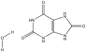 1H-Purine-2,6,8(3H)-trione,  7,9-dihydro-,  hydrate  (1:1) Struktur