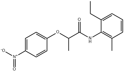 N-(2-ethyl-6-methylphenyl)-2-(4-nitrophenoxy)propanamide Struktur