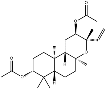 (2R,6aβ,10bβ)-3α-Ethenyldodecahydro-3,4aα,7,7,10aα-pentamethyl-1H-naphtho[2,1-b]pyran-2β,8α-diol diacetate Struktur