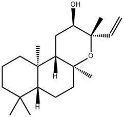 (2R,6aβ,10bβ)-3α-Ethenyldodecahydro-3,4aα,7,7,10aα-pentamethyl-1H-naphtho[2,1-b]pyran-2β-ol Struktur