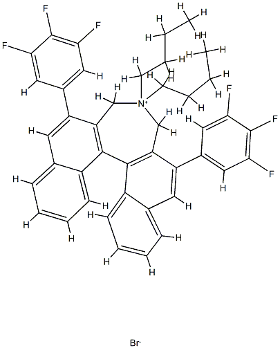 (R)-4,4-DIBUTYL-2,6-BIS(3,4,5-TRIFLUOROPHENYL)-4,5-DIHYDRO-3H-DINAPHTHO[7,6,1,2-CDE]AZEPINIUM BROMIDE Struktur