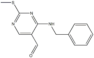 4-(Benzylamino)-2-(methylthio)pyrimidine-5-carbaldehyde Struktur