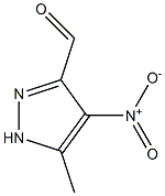 Pyrazole-3(or 5)-carboxaldehyde, 5(or 3)-methyl-4-nitro- (7CI) Struktur