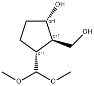 Cyclopentanemethanol, 2-(dimethoxymethyl)-5-hydroxy-, (1-alpha-,2-ba-,5-ba-)- (9CI) Struktur