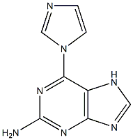 1H-Purin-2-amine,6-(1H-imidazol-1-yl)-(9CI) Struktur