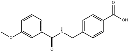 4-{[(3-methoxyphenyl)formamido]methyl}benzoic acid Struktur