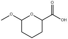 Pyran-2-carboxylic acid, tetrahydro-6-methoxy- (6CI,7CI) Struktur