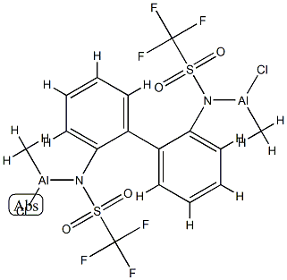 Aluminum,  [-mu--[[N,N-[1,1-biphenyl]-2,2-diylbis[trifluoromethanesulfonamidato-N]](2-)]]dichlorodimethyldi-  (9CI) Struktur