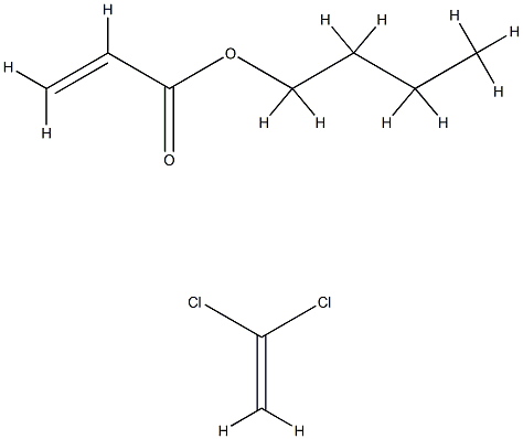 2-Propenoic acid, butyl ester, polymer with 1,1-dichloroethene Struktur