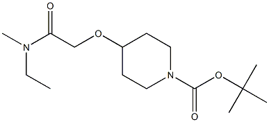 2-(1-BOC-4-PIPERIDINYLOXY)-N-ETHYL-N-METHYLACETAMIDE Struktur