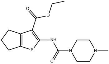 ethyl 2-(4-methylpiperazine-1-carboxamido)-5,6-dihydro-4H-cyclopenta[b]thiophene-3-carboxylate Struktur