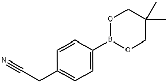 [4-(5,5-dimethyl-1,3,2-dioxaborinan-2-yl)phenyl]acetonitrile(SALTDATA: FREE) Struktur