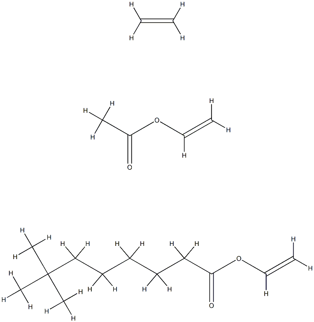 Neodecanoic acid, ethenyl ester, polymer with ethene and ethenyl acetate Struktur