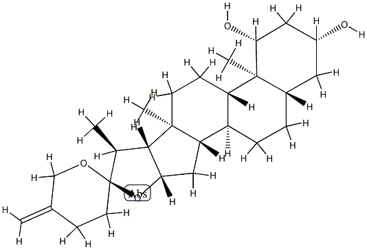 5α-Spirost-25(27)-ene-1β,3β-diol Struktur