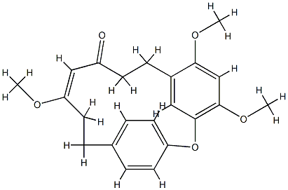 (11E)-4,6,12-Trimethoxy-2-oxatricyclo[13.2.2.13,7]icosa-3,5,7(20),11,15,17(1),18-heptaen-10-one Struktur