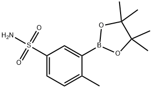 4-methyl-3-(4,4,5,5-tetramethyl-1,3,2-dioxaborolan-2-yl)benzenesulfonamide Struktur