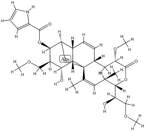 19,20-Dimethoxynodusmicin 9-(1H-pyrrole-2-carboxylate) Struktur