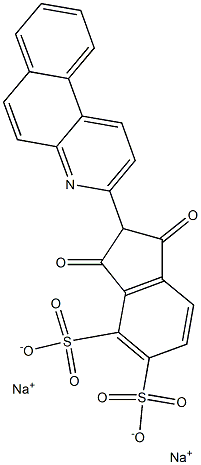 1H-Indene-1,3(2H)-dione, 2-benzofquinolin-3-yl-, disulfo deriv., disodium salt Struktur