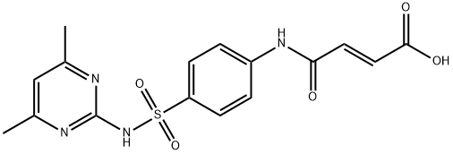 (E)-4-(4-{[(4,6-dimethyl-2-pyrimidinyl)amino]sulfonyl}anilino)-4-oxo-2-butenoic acid Struktur