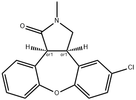 (3AR,12BS)-REL-5-氯-2,3,3A,12B-四氫-2-甲基-1H-二苯并[2,3:6,7]氧雜卓并[4,5-C]吡咯-1-酮, 912356-09-3, 結構式