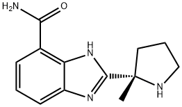 2-[(2S)-2-Methylpyrrolidin-2-yl]-1H-benimidazole-4- carboxamide hydrochloride (1:2) Struktur