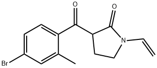 3-(4-Bromo-2-methylbenzoyl)-1-ethenyl-2-pyrrolidinone Struktur