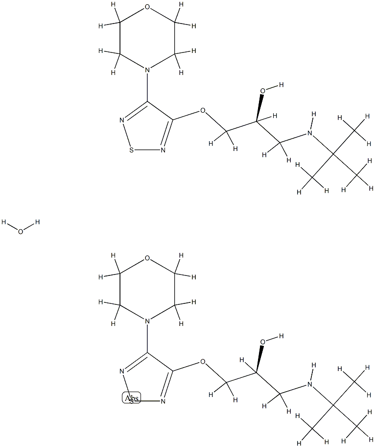 Timolol hemihydrate Struktur