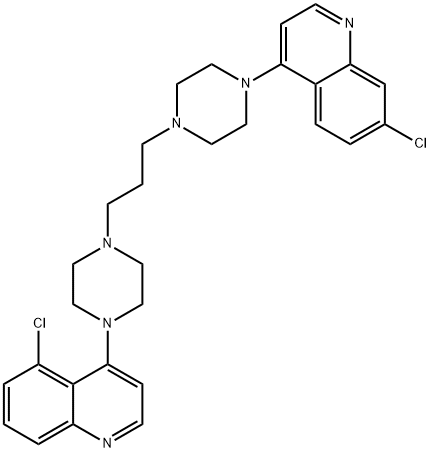 5-Chloro 7-Deschloropiperaquine Struktur