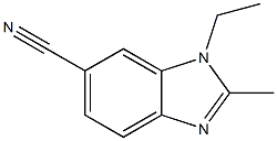 6-Benzimidazolecarbonitrile,1-ethyl-2-methyl-(7CI) Struktur